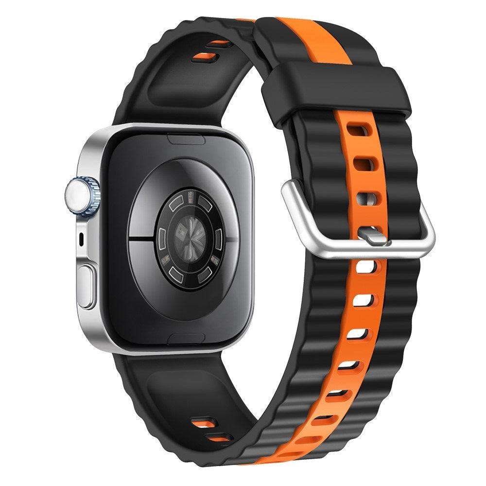 Huawei Watch Fit 4 Pro / 4 / 3 EIDERWOOD Tofarvet Silikone Smartwatch Rem - Sort / Orange