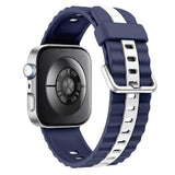 Huawei Watch Fit 4 Pro / 4 / 3 EIDERWOOD Tofarvet Silikone Smartwatch Rem - Blå / Hvid