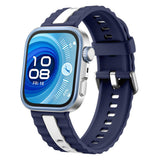 Huawei Watch Fit 4 Pro / 4 / 3 EIDERWOOD Tofarvet Silikone Smartwatch Rem - Blå / Hvid