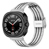 Samsung Galaxy Watch 8 / 8 Classic (40 / 44 / 46mm) - EIDERWOOD Stål Rem - Sølv / Sort