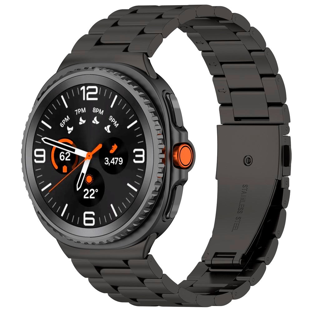 Samsung Galaxy Watch 8 / 8 Classic (40 / 44 / 46mm) - EIDERWOOD Rustfri Stål Rem - Sort