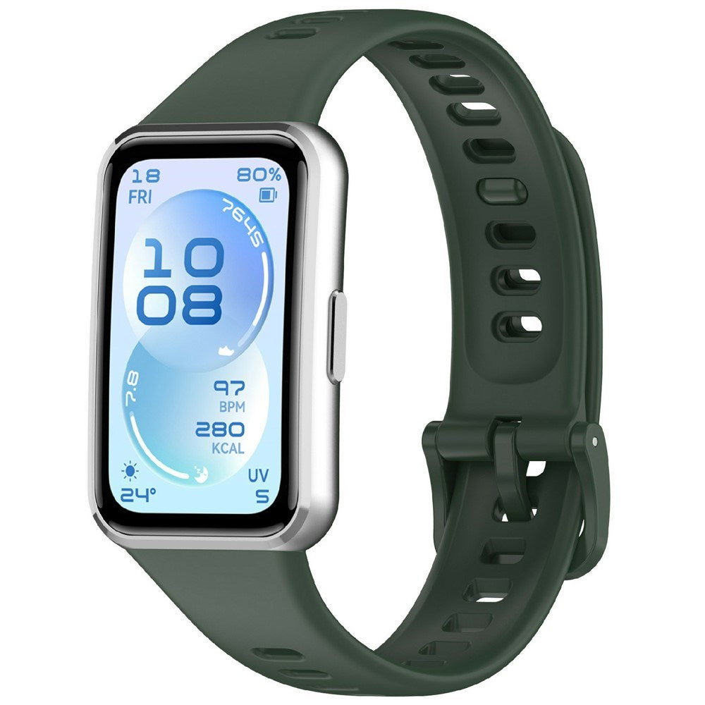 Huawei Band 11 / 11 Pro EIDERWOOD Silikone Urrem - Mørkegrøn