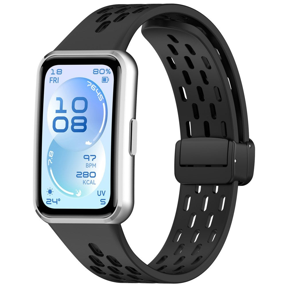 Huawei Band 11 / 11 Pro EIDERWOOD Hullet Silikonerem - Sort