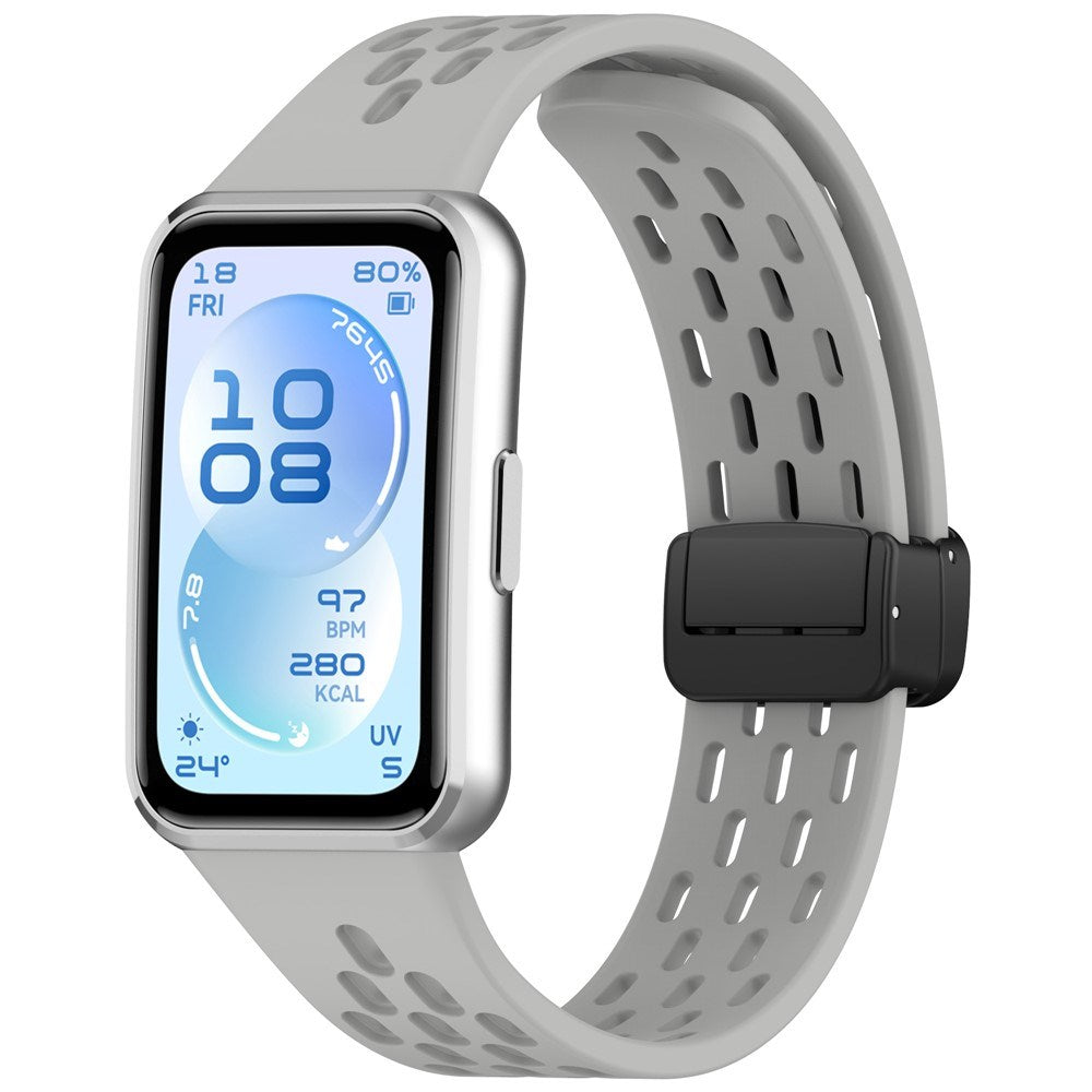 Huawei Band 11 / 11 Pro EIDERWOOD Hullet Silikonerem - Grå