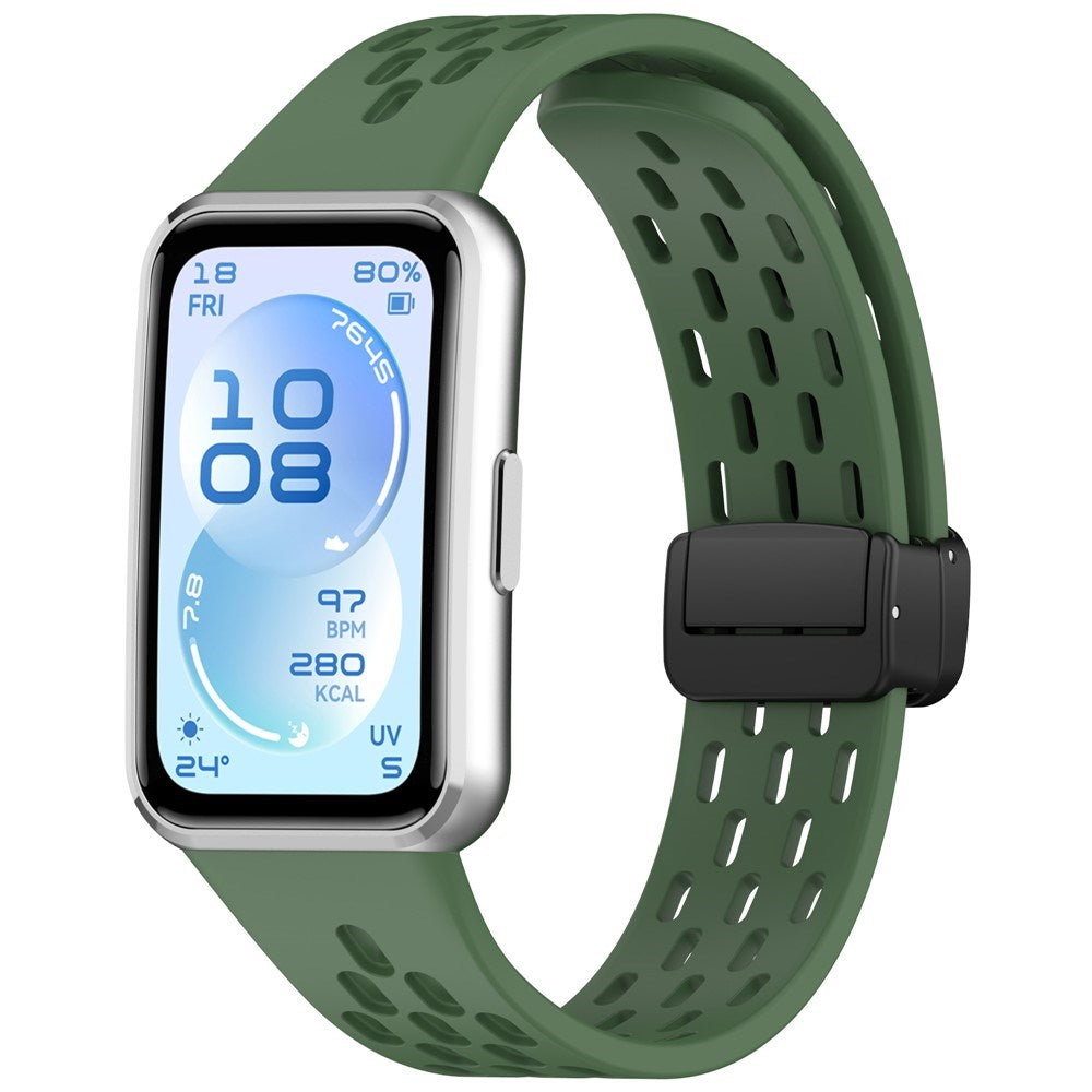 Huawei Band 11 / 11 Pro EIDERWOOD Hullet Silikonerem - Grøn