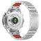 Universal Garmin 26mm QuickFit EIDERWOOD Titanium Smartwatch Rem m. Farvet Silikone - Sølv / Orange