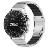Universal Garmin 26mm QuickFit EIDERWOOD Titanium Smartwatch Rem m. Farvet Silikone - Sølv / Sort