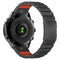 Universal Garmin 26mm QuickFit EIDERWOOD Titanium Smartwatch Rem m. Farvet Silikone - Sort / Orange