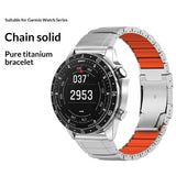 Universal Garmin 26mm QuickFit EIDERWOOD Titanium Smartwatch Rem m. Farvet Silikone - Sort