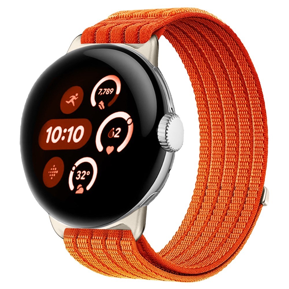 Google Pixel Watch 4 / 3 (45mm) EIDERWOOD Nylonrem - Orange