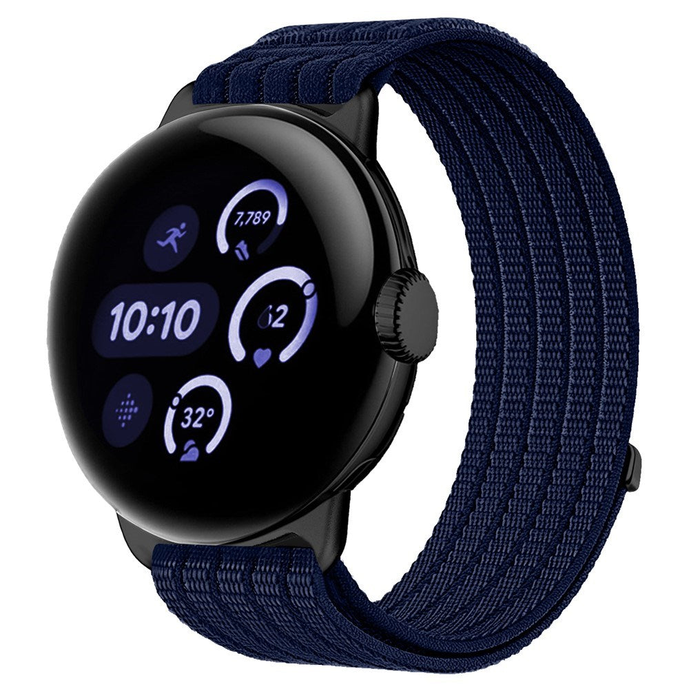 Google Pixel Watch 4 / 3 (45mm) EIDERWOOD Nylonrem - Mørkeblå