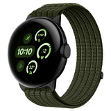 Google Pixel Watch 4 / 3 (45mm) EIDERWOOD Nylonrem - Mørkegrøn