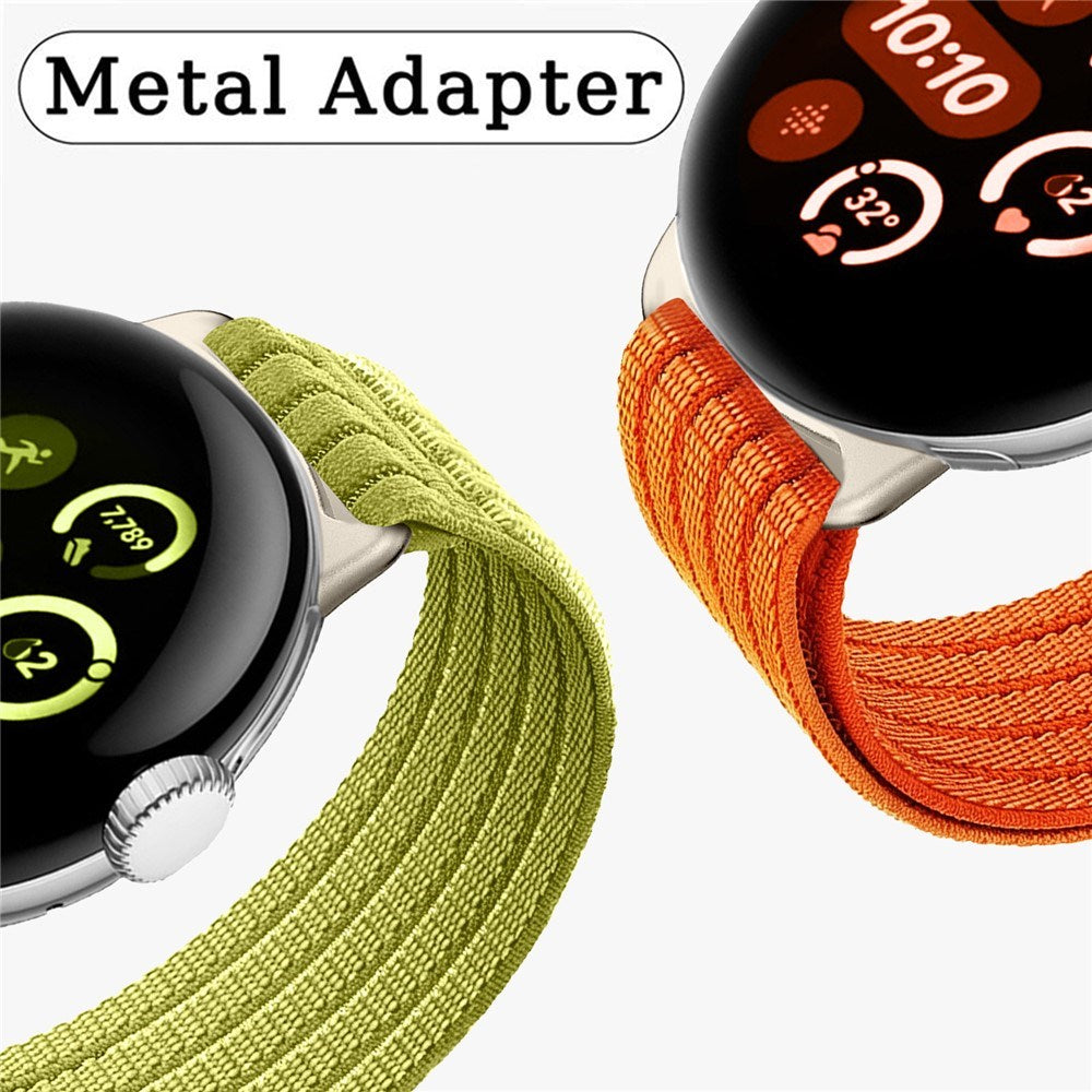 Google Pixel Watch 4 / 3 (45mm) EIDERWOOD Nylonrem - Lyseblå
