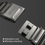 Aulumu Apple Watch (42/44/SE/45/46/49mm) C01 Titanium Urrem - Sølv