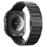 Aulumu Apple Watch (42/44/SE/45/46/49mm) C01 Titanium Urrem- Sort