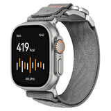 Aulumu Apple Watch (42/44/SE/45/46/49mm) C03 Nylon Urrem - Sølv