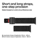 Aulumu Apple Watch (42/44/SE/45/46/49mm) C03 Nylon Urrem - Sort