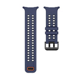 Samsung Galaxy Watch Ultra 2 / Ultra (47mm) Silikone Rem m. Ventilationshuller & Dobbeltspænde - Blå / Sort