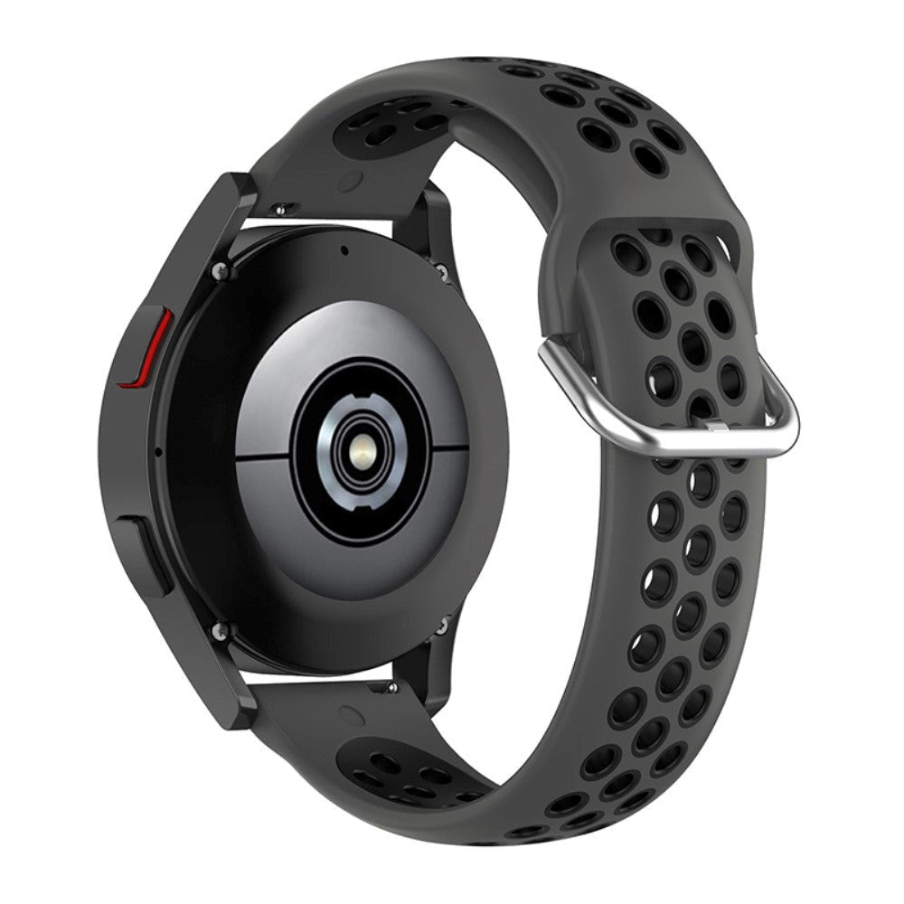 Universal Smartwatch Tofarget Silikon Smartwatch-rem (20 mm) - Mørkegrå / Svart