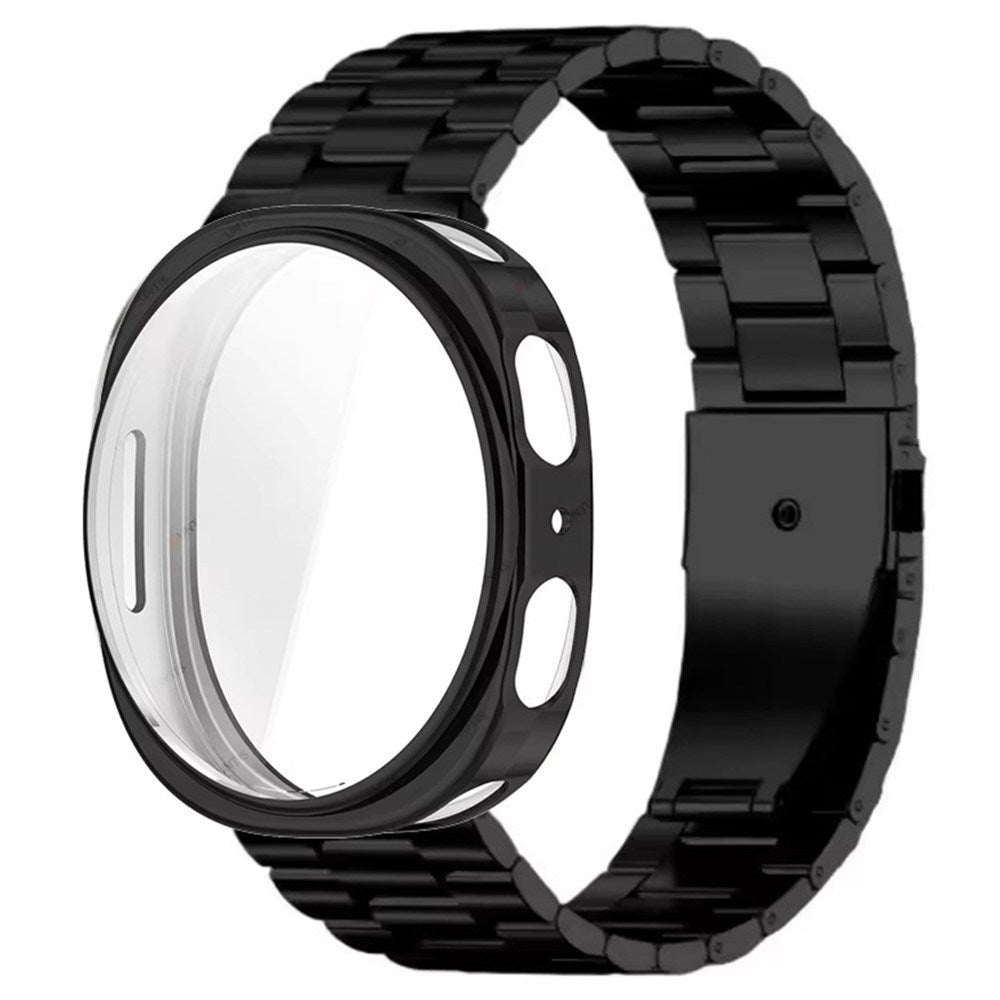 Samsung Galaxy Watch 8 / 9 (40mm) EIDERWOOD Rustfri Stål Urrem m. Fleksibel Plast Cover - Sort