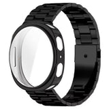 Samsung Galaxy Watch 8 / 9 (40mm) EIDERWOOD Rustfri Stål Urrem m. Fleksibel Plast Cover - Sort