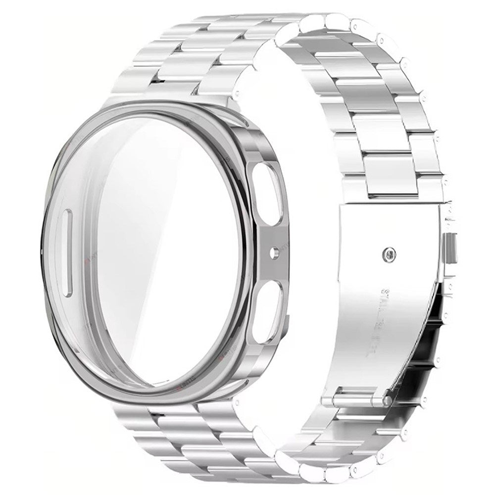 Samsung Galaxy Watch 8 / 9 (40mm) EIDERWOOD Rustfri Stål Urrem m. Fleksibel Plast Cover - Sølv
