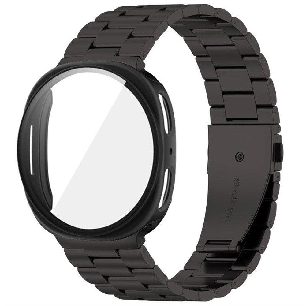 Samsung Galaxy Watch 8 / 9 (40mm) EIDERWOOD Rustfri Stål Urrem m. Plast Cover - Sort