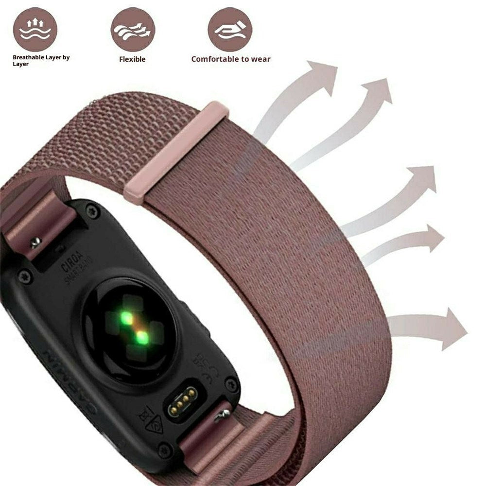 EIDERWOOD Garmin CIRQA Smart Band Nylon Urrem - Str. S-M - Grøn