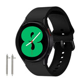 Samsung Galaxy Silikonrem Watch4 Classic 42mm/46mm Watch4 40mm/44mm w. Spenne - Svart