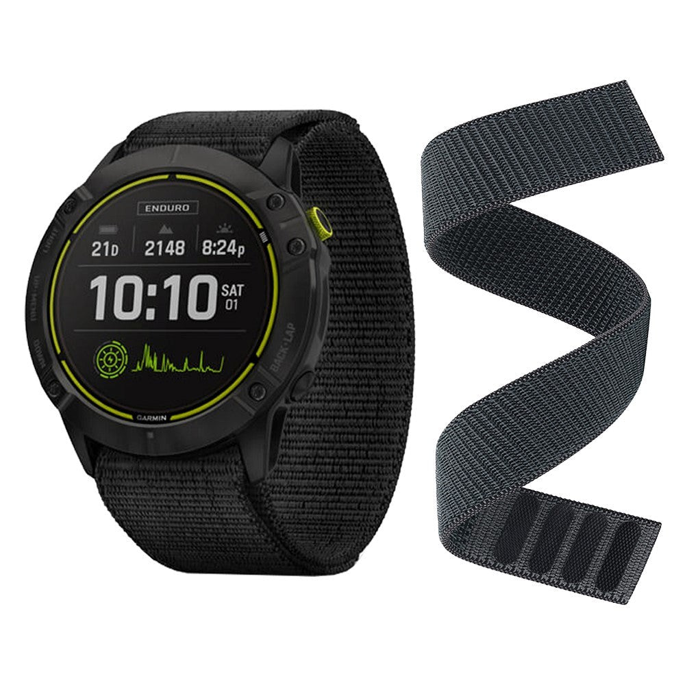 Universal Garmin 20mm nylonstropp - svart