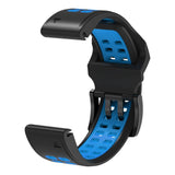 Garmin Universal Silikonstropp med doble hull (26 mm QuickFit) - Svart / Blå