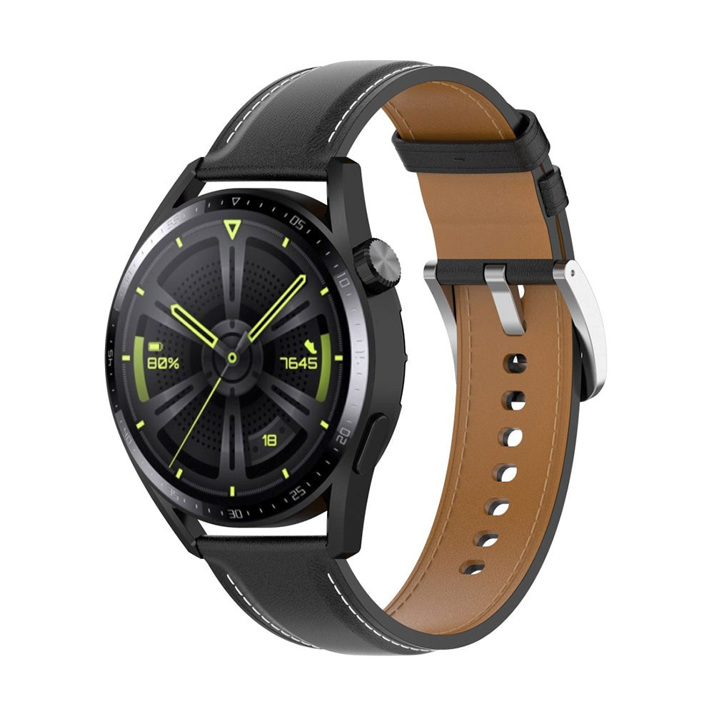 Universal Smartwatch skinnrem m. Spenne 22mm - Sort