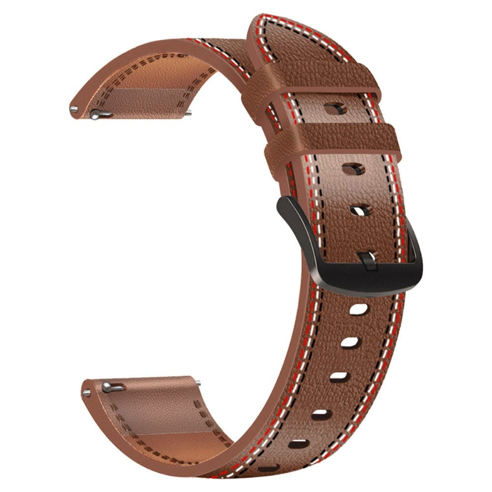 Universal Smartwatch lærreim 22mm - Brun
