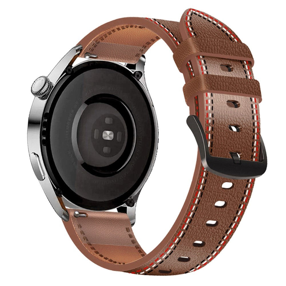 Universal Smartwatch lærreim 22mm - Brun