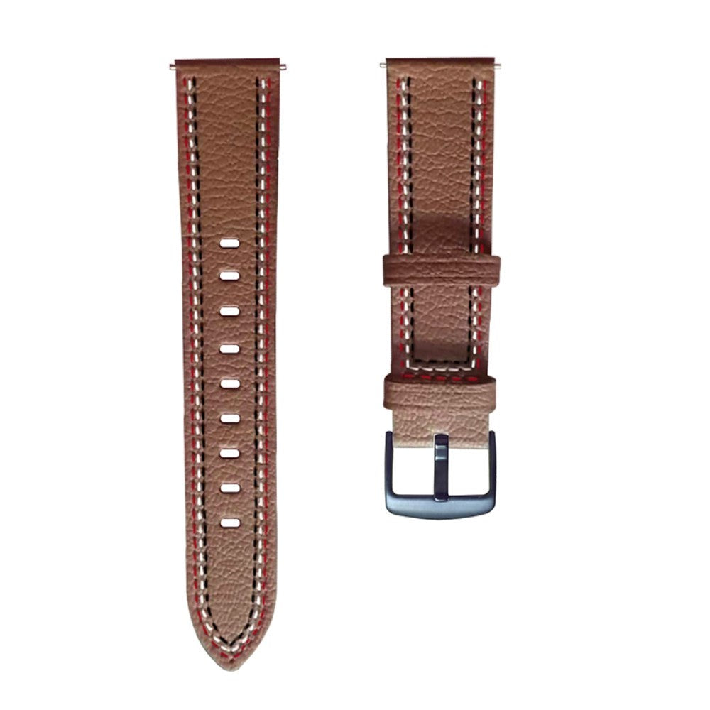 Universal Smartwatch lærreim 22mm - Brun