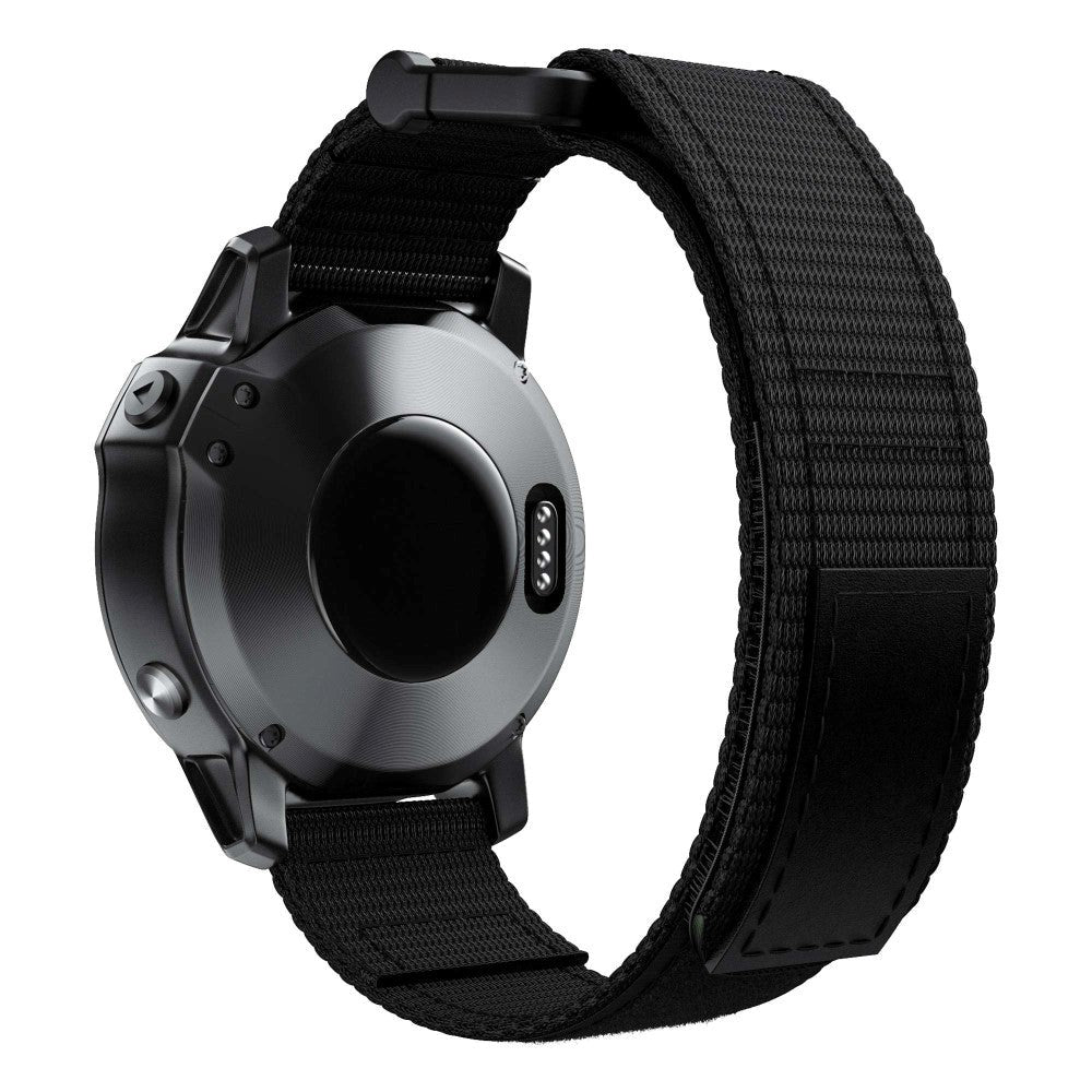 Universal Garmin 22 mm nylonstropp m. Borrelås - Svart
