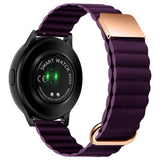 Smartwatch-rem 20 mm magnetisk litchi-skinn - lilla / rosegull
