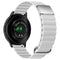 Smartwatch-rem 20 mm magnetisk litchi-skinn - Hvit / Sølv