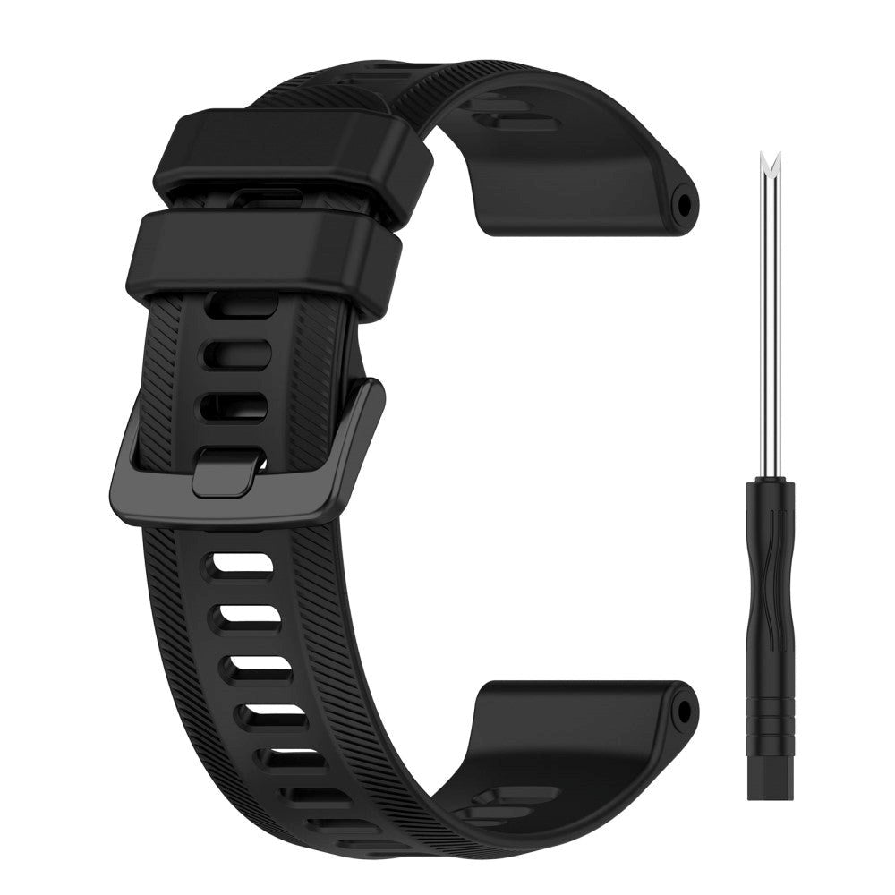 Garmin Strap 22mm Silikon Rillet - Svart