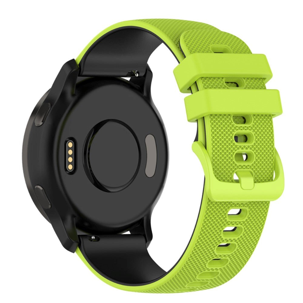 Smartwatch silikonrem (22mm) gitter - Limegrønn / Svart