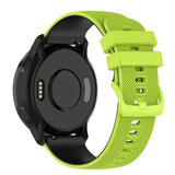 Smartwatch silikonrem (22mm) gitter - Limegrønn / Svart