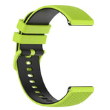 Smartwatch silikonrem (22mm) gitter - Limegrønn / Svart