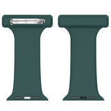 Apple Watch (38/40/SE/41/42 mm) Silikon pleieklokkerem - mørkegrønn