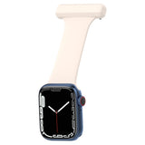 Apple Watch (38/40/SE/41/42 mm) Silikon pleieklokkerem - beige / hvit