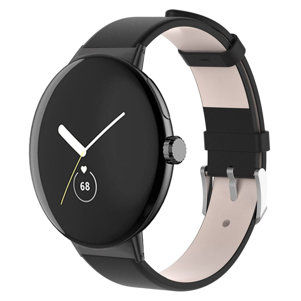 Google Pixel Watch 1 / 2 / 3 (41mm) Rem - Kunstlæder - Sort