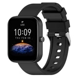 Universell silikon Smartwatch-klokkerem (20 mm) m. Metallspenne - Svart