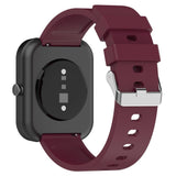 Universell silikon Smartwatch-klokkerem (20 mm) m. Metallspenne - Burgundy