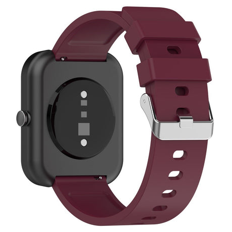 Universell silikon Smartwatch-klokkerem (20 mm) m. Metallspenne - Burgundy