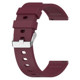 Universell silikon Smartwatch-klokkerem (20 mm) m. Metallspenne - Burgundy