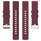 Universell silikon Smartwatch-klokkerem (20 mm) m. Metallspenne - Burgundy